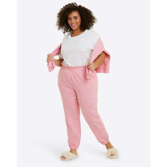 Draper James Bobbie Pull On +Sweatpants Jogger Pants Pink Embroidered Viola XXL - Picture 3 of 10